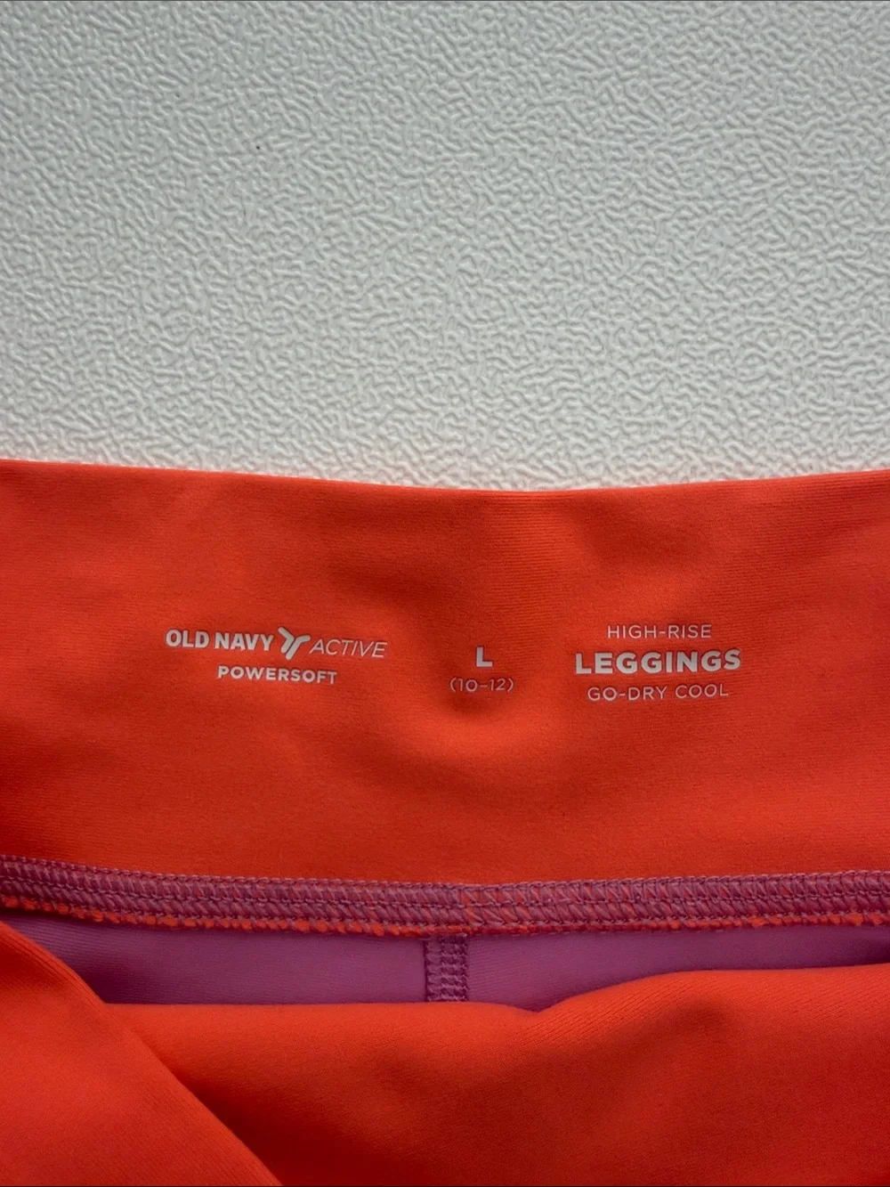 Old Navy Girls Colorblock Leggings - Pink & Orange